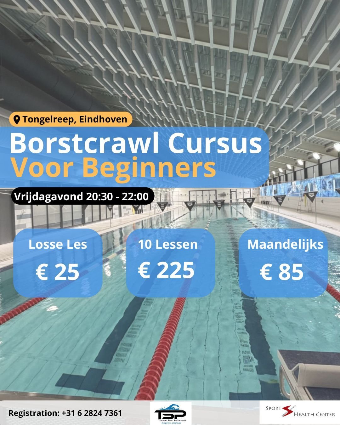 Borstcrawl Cursus leren voor Beginners en gevorderden Eindhoven