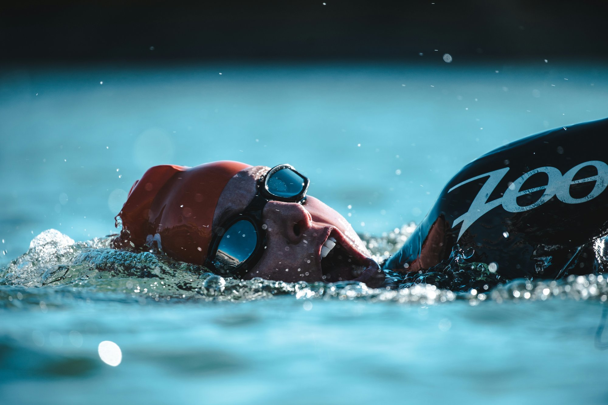 Triatlon zwem open water training Italië